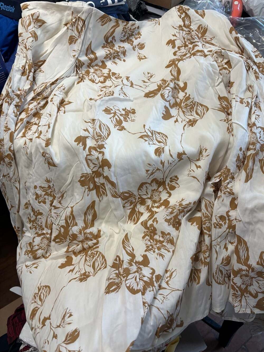A New Day Brown Floral 3X Maxi Skirt